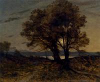 Henri-Joseph Harpignies - Paysage Au Clair De Lune